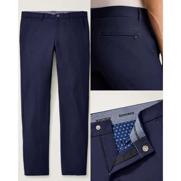 BONOBOS NWT Navy Athletic Pant Outdoor Performance 34x32 - Picture 1 of 6
